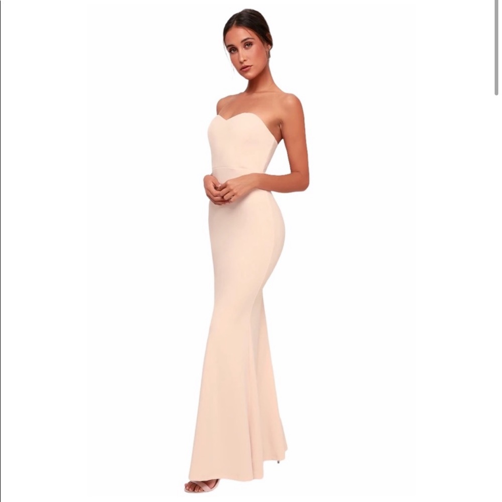 Lulus Stand In The Spotlight Blush Strapless Maxi Dre… - Gem